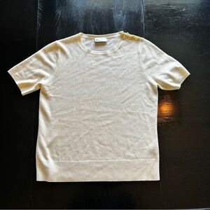 vintage BHS Meidum Yellow Cream Pale Sweater Tee Shirt Fall Summer Soft